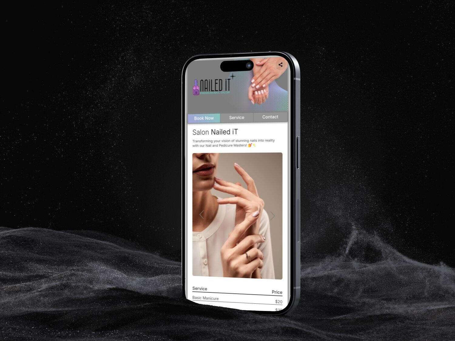 Nail salon carrd template Carrd templates Nails