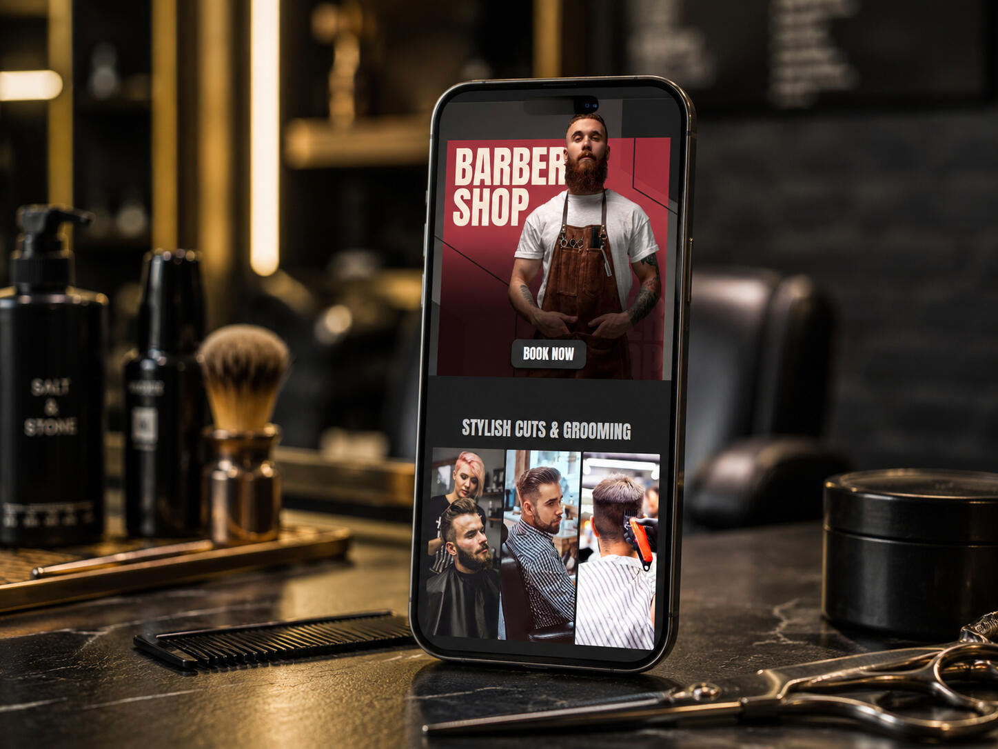 Barbershop carrd template Barbershop Carrd Templates