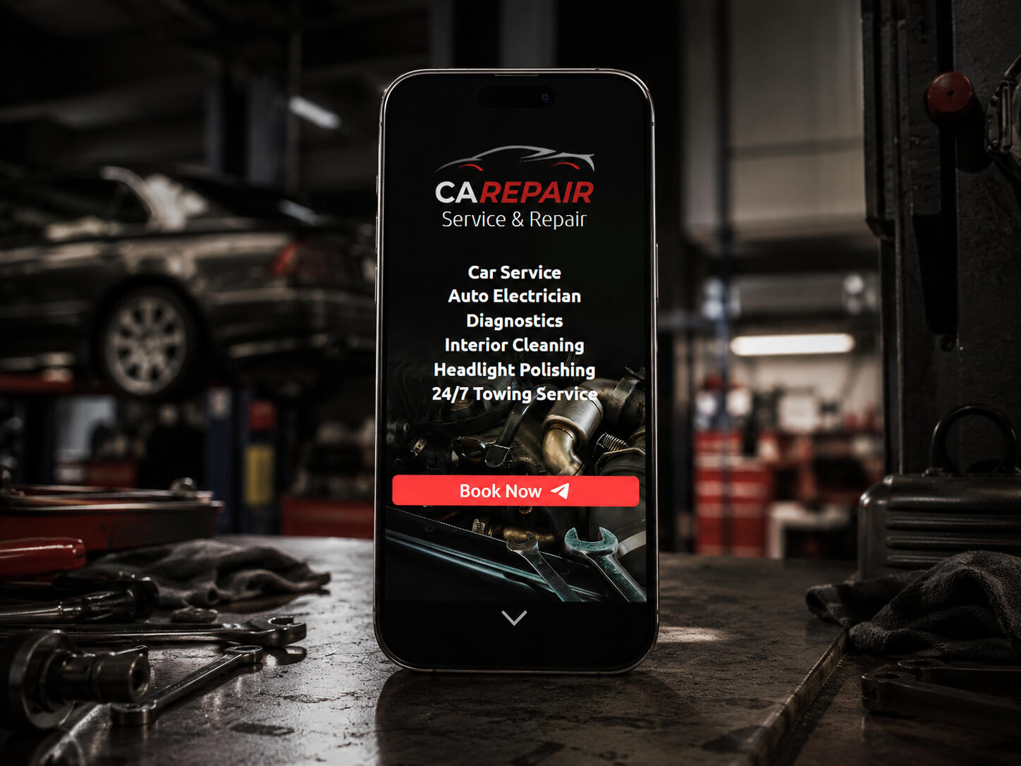 Car repair carrd template Carrd templates car repair