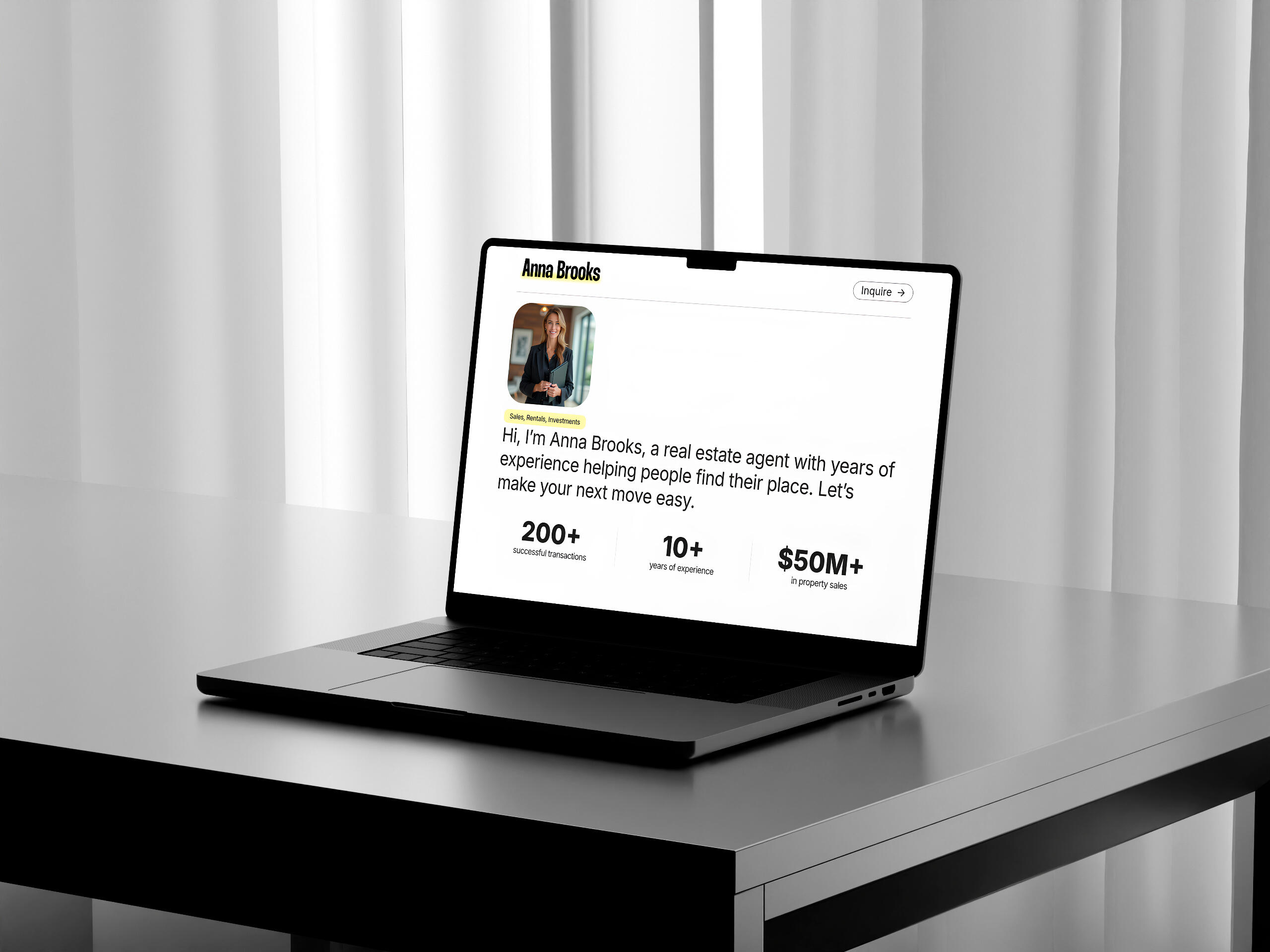 Carrd Template - Real Estate Agent Carrd template real estate agent