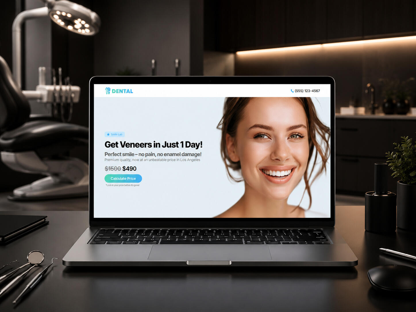 Carrd Template - Veneers Marketing Kit Carrd template Veneers Marketing Kit