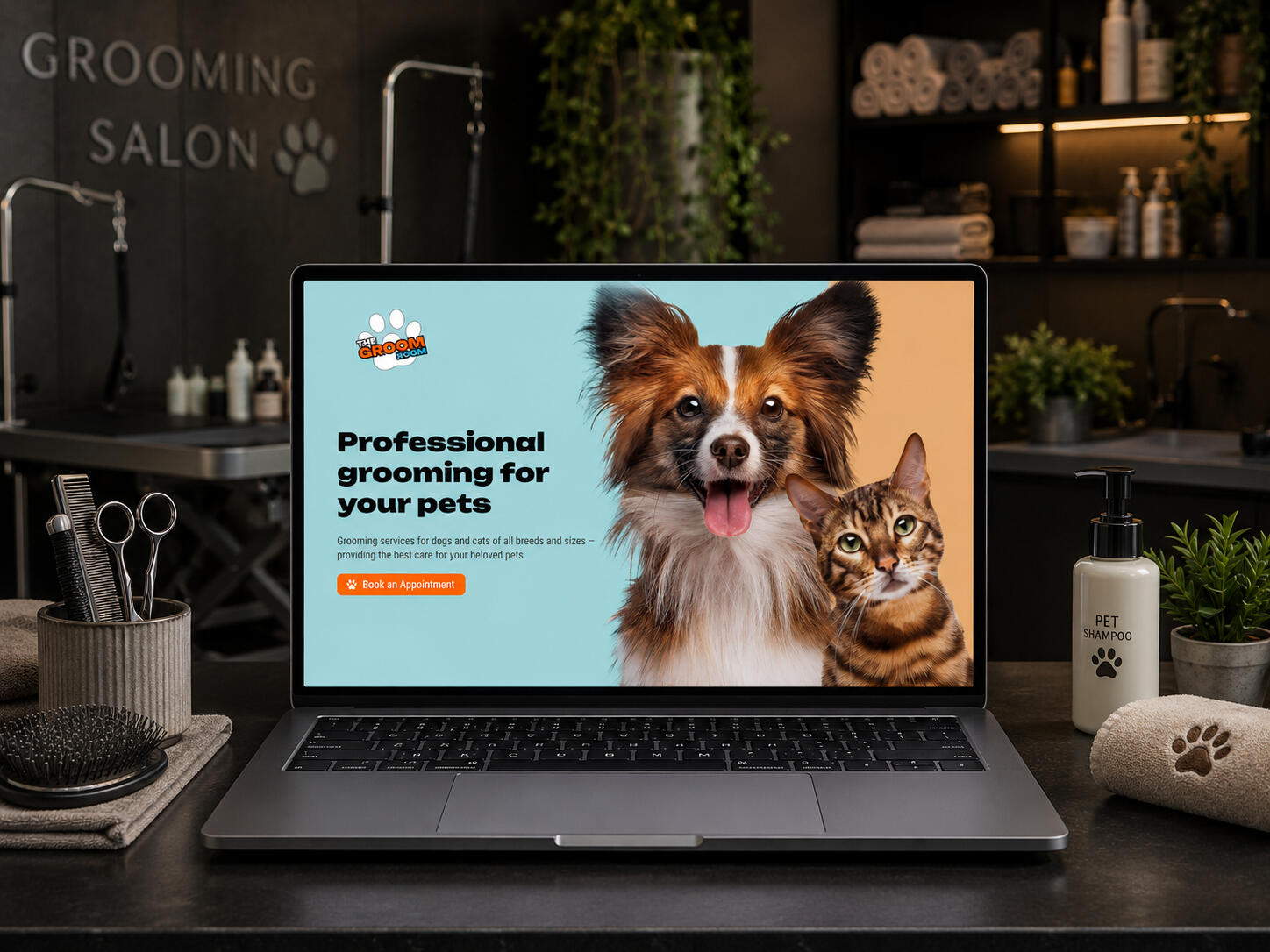 Premium Carrd Template — Grooming Salon Carrd template Grooming Salon