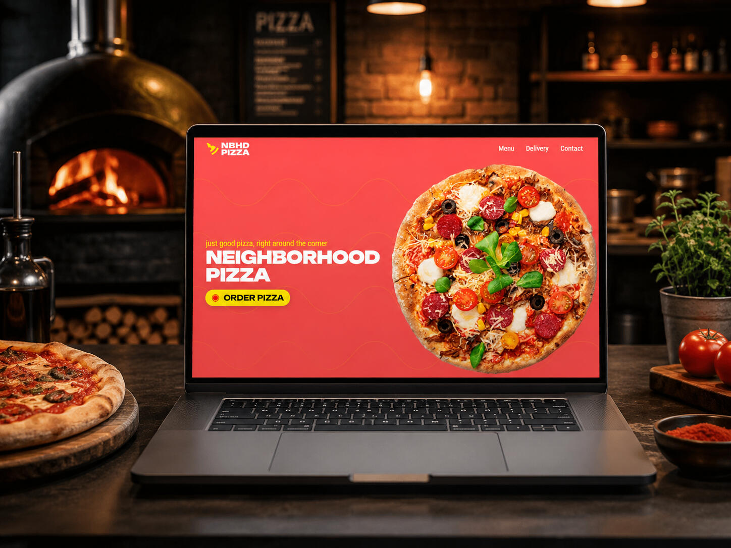 Premium Carrd Template — Pizza Carrd template pizzeria