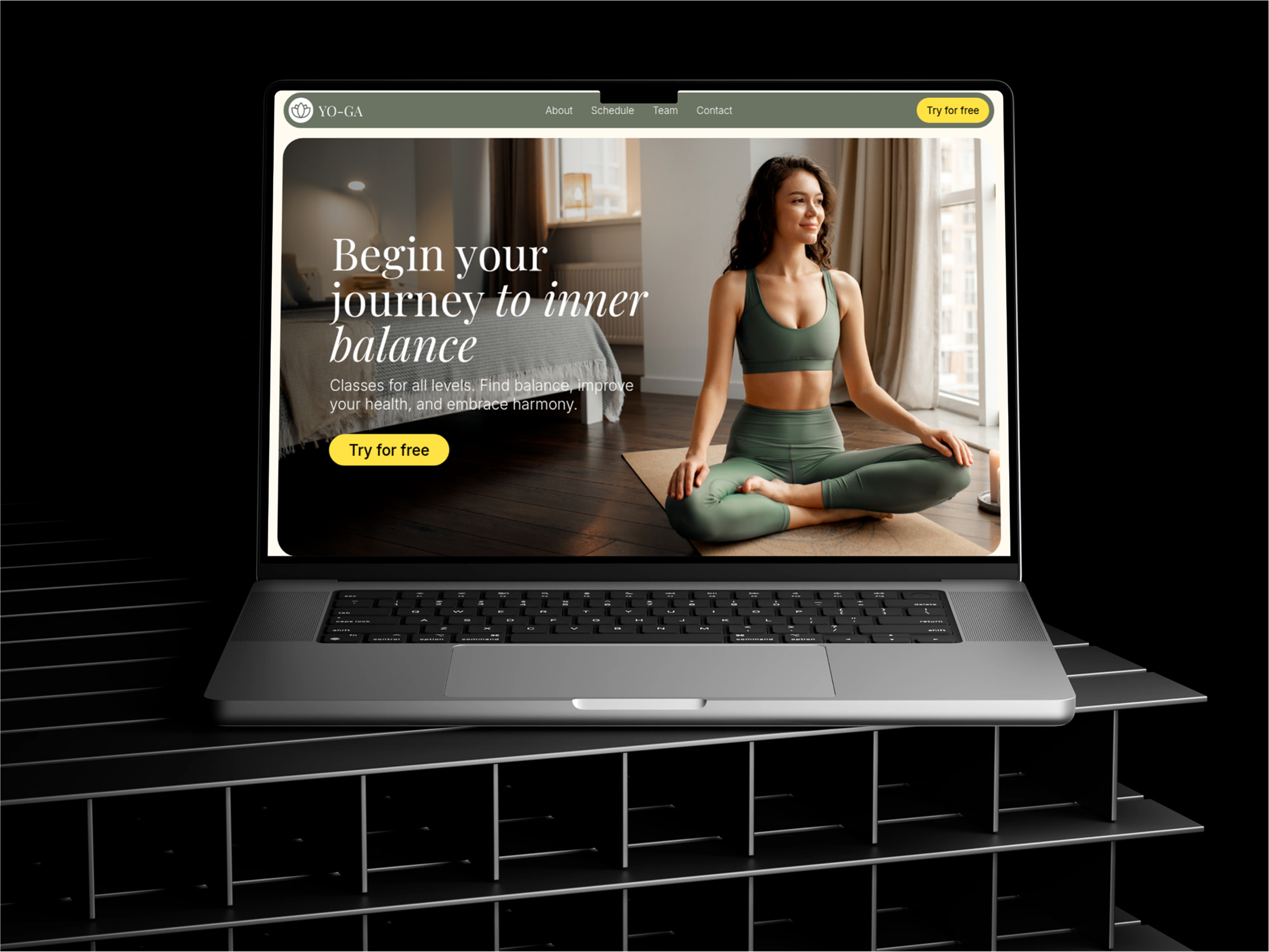 Carrd template yoga studio