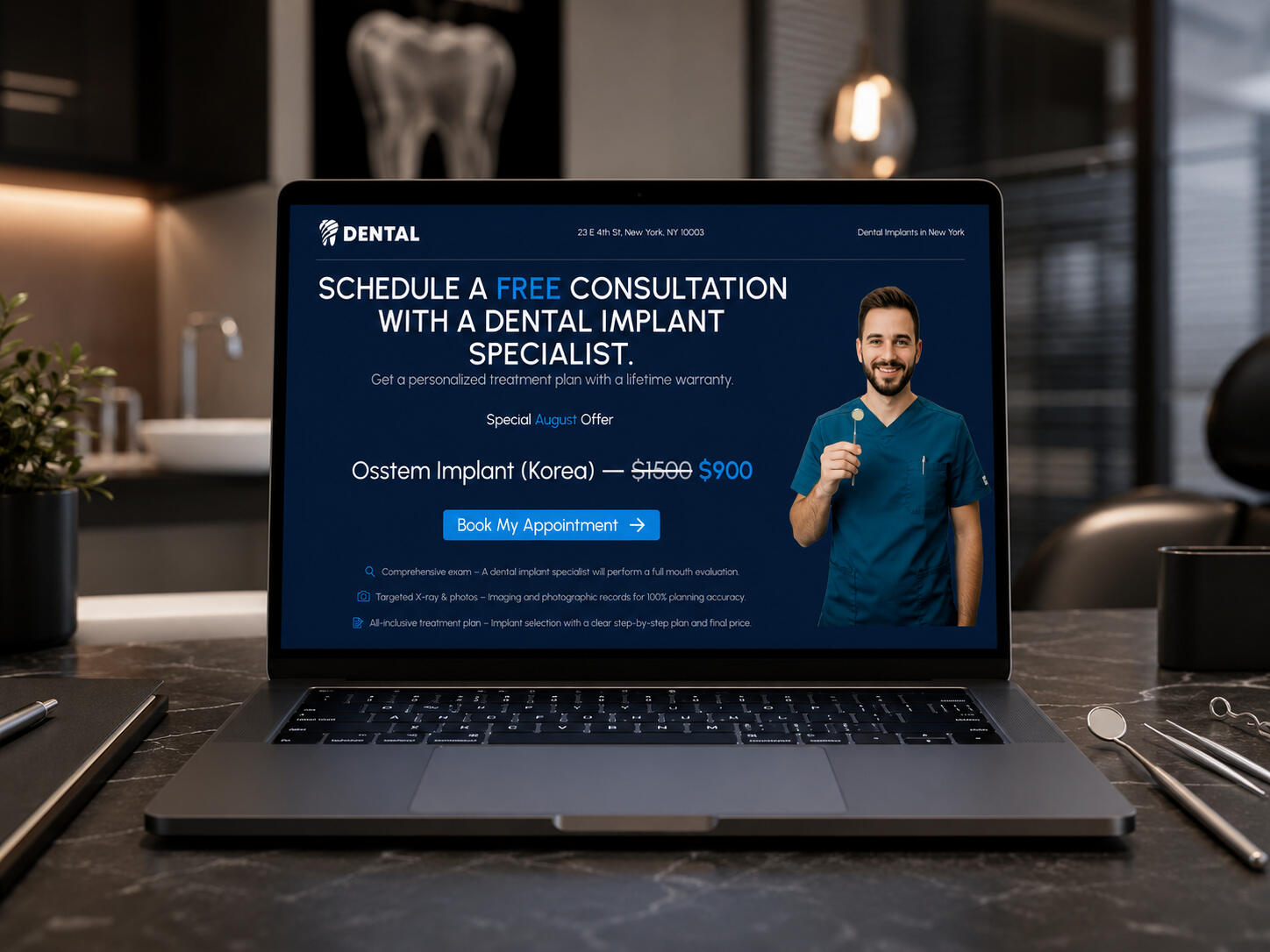 Premium Carrd Template — Dental Flow Dental Carrd Template