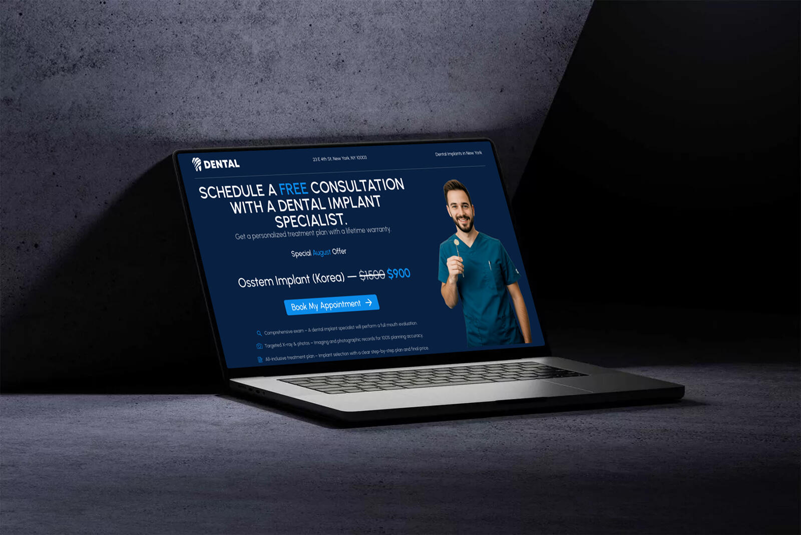 Premium Carrd Template — Dental Flow Dental Carrd Template