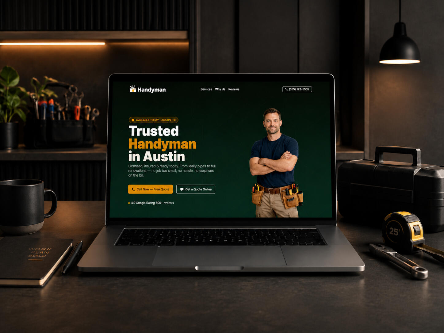 Handyman Carrd Template Handyman Carrd Template