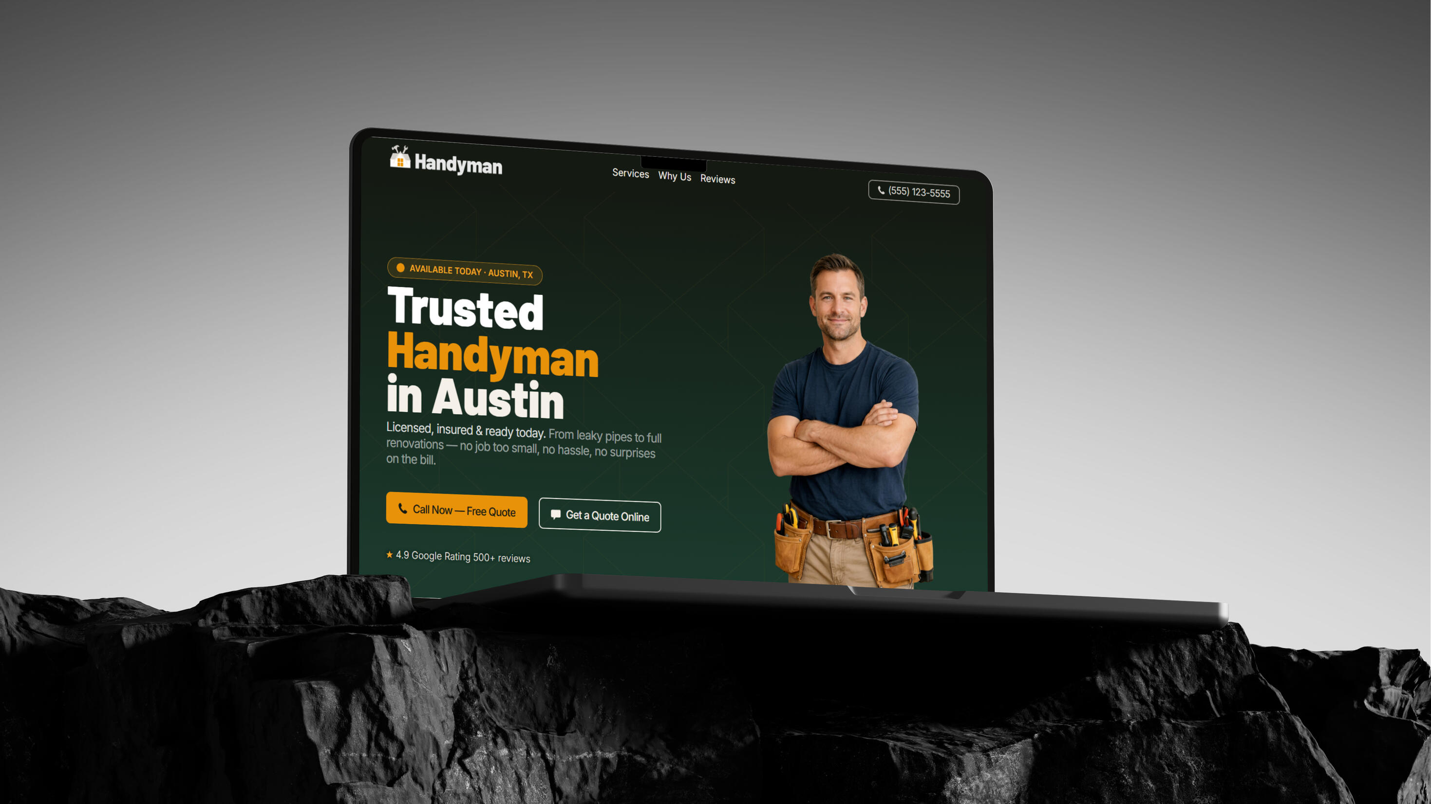 Handyman Carrd Template Handyman Carrd Template