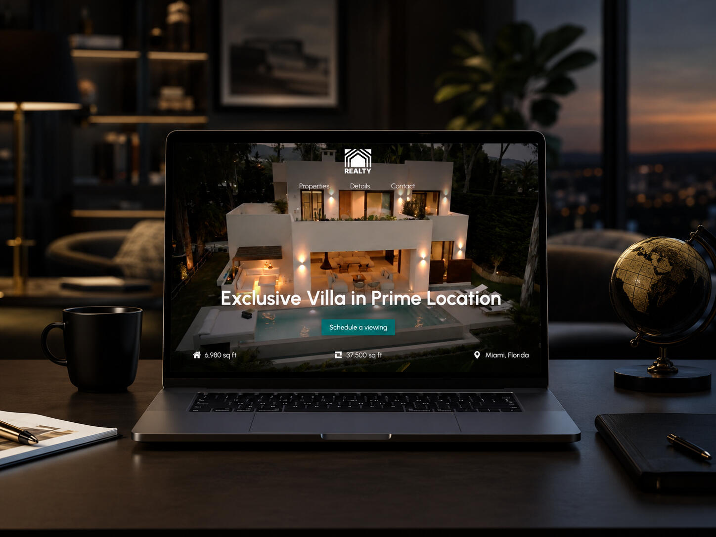 Villa Real Estate Carrd Template Villa Real Estate WebSite Template