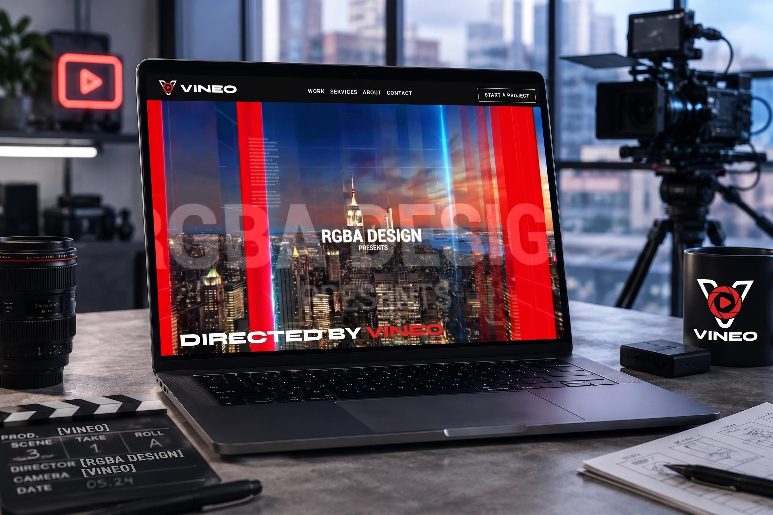 VINEO: Video Production Carrd Template Video Production Carrd Template