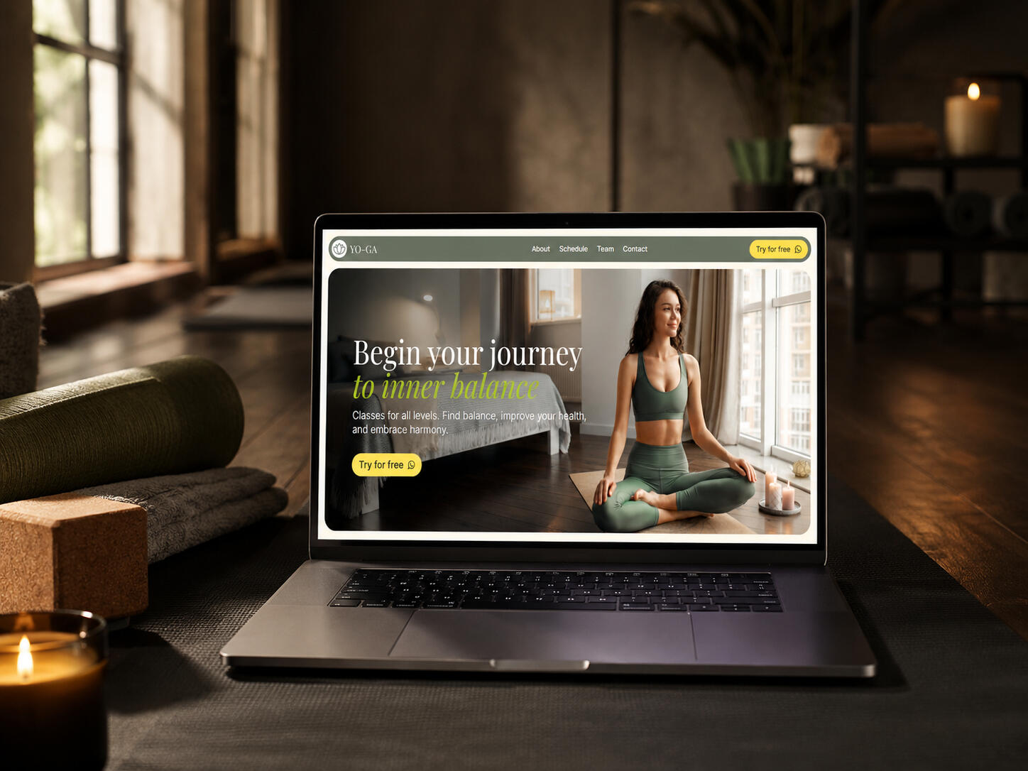 Premium Carrd Template —Yoga Studio Carrd template yoga studio